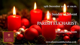 4th Sunday of Advent: Sunday 19 December 2021 @ 10am