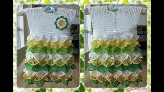 VESTIDOS  tejidos a crochet _ para niñas y bebes