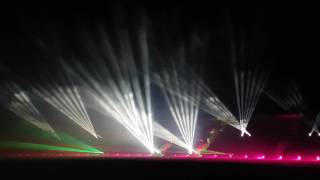 Laser Show Schüco Arena Bielefeld Nachtansichten April 2017