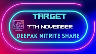 Deepak nitrite share latest news |7 November |Deepak nitrite Share Price Target Kya Hoga |stock news