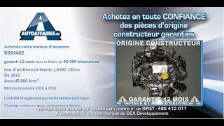 Moteur R9M402 Renault Scenic 1.6 DCI 130 cv