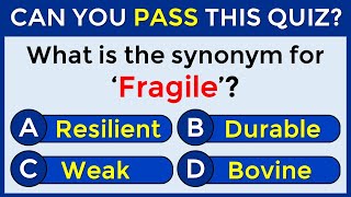 Synonyms Quiz: 96% CANNOT SCORE 25/25 | #challenge 49