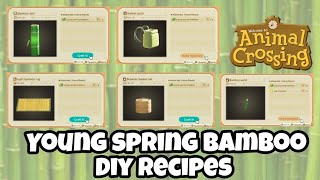 All Young spring bamboo DIY recipes | Animal crossing new horizons