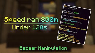 +792m in 80 second Bazaar Manipulating | Hypixel Skyblock