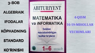 3-BOB.Algebraik ifodalar.17.  Kôphadning standart shakli 4-QISM YECHIMLARI