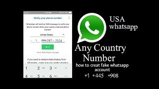 How To Create Whatsapp Account With Fake Number latest 2019