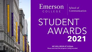 Emerson College School of Communication Student Awards 2021