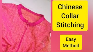 Chinese Round Collar stitching ..easy Method/ Perfect Collar/ kisheel Creations