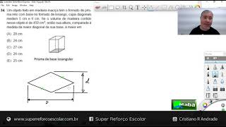 MABA CONCURSOS  -  PM SP  -  PRISMA E LOSÂNGULO  -  2023  -  Com prof. Cristiano Andrade