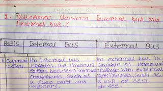 Difference between internal bus and external bus|internal bus vs external bus|bus|internal bus.