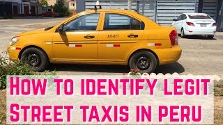 Four easy ways to identify registered street taxis (Video 34)