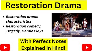 Restoration Drama in English Literature in Hindi | Thinking Literature | UGC-NET English