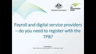 Payroll and digital service providers