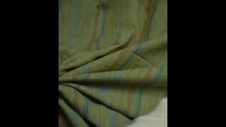 Stripe Green Pure Cotton 100 GSM Handwoven Fabric