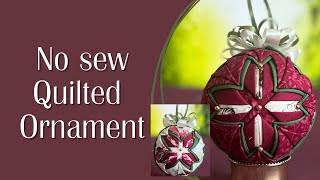 No Sew Quilted Ornament 🎄