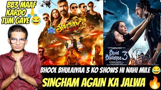 KISKO  SOWS MILE SINGHAM AGAIN VS BHOOL BHULAIYAA WITH  ADVANCE BOOKING REPORT