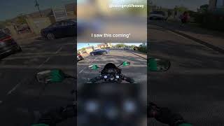 Bad driver once again!💀(Old clip) #bike #motorcycle #bikelife #baddrivers #yzfr125 #yamaha