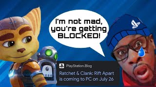 Ratchet And Clank Is Coming To PC And JayTechTV Is So Angry He BLOCKED Me And My Friends