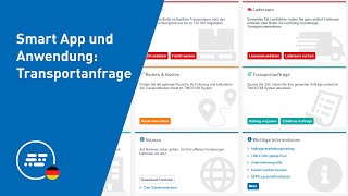 Smart App und Anwendung: Transportanfrage