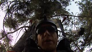 Tree landing base jump tention knot