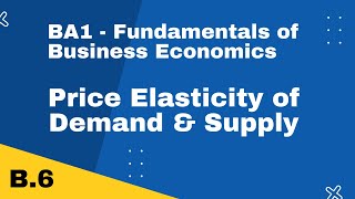 BA1 | Price Elasticities of Demand & Supply  | CIMA |cimaselfstudy.com | Free CIMA Study Materials