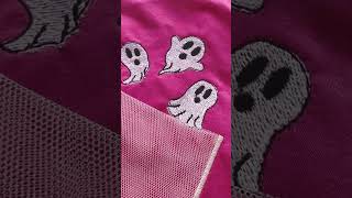 Halloween: Ghost Jumping Out Pocket Embroidery Design #machineembroidery #embroidery #halloween