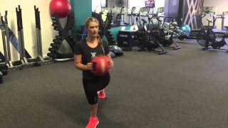 Split Lunge With Medball Rotations