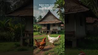 Bukan villa/ hotel, penginapan terbaik adalah kampung halaman #shortsvideo #short #shorts