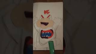 Drawing bowser Jr from mario with posca markers#art #trending#posca #funny