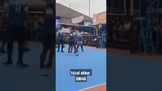 BOM SPIKE FAIZAL AKBAR BOMBER BNI46 + SELEBRASI LIBERO FENOMENAL JOKO TINGKIR #volleyball #shorts