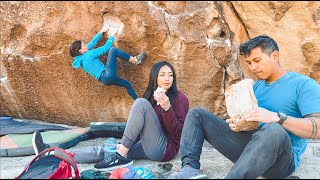 a day of projecting at hueco tanks (a highball, traverse, & arete) - outdoor bouldering