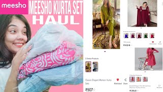 #meesho kurta set haul//saste sunder sabse km price//Reena v//#meeshohaul