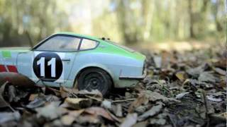 Tamiya DF03RA Datsun 240Z Rally First run