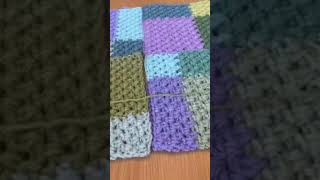 If only sewing together crochet blocks was this quick #crochet #crochetsquare #crochetblanket