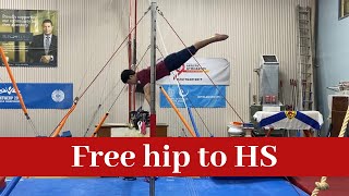 How to Free hip to Handstand