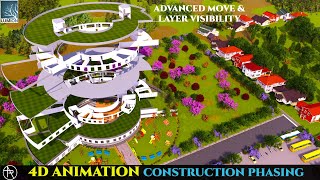 How to make 4d animation tutorial construction phasing in lumion 10 ( PART 4 ) advanced Move effect