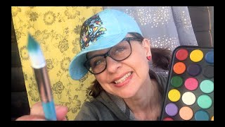 ASMR Painting Your Face at a Music Festival 😊🎨💜 (soft spoken outdoor roleplay)