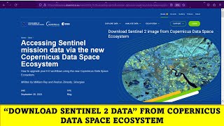 Download Sentinel 2 image from Copernicus Data Space Ecosystem