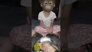 chali awa gujrat🐵😋😜🤪।। roti bnavat bnavat 🐵😍😋😂😅🤣 #bhojpuri#monkeybaby#funny #aaryavnaagar#cutebaby