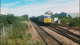 DCRAIL Freight liveried 56103 heading through Whittlesea towards Peterborough and through to Derby.