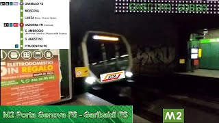 🚇Leonardo verde bianco sulla 🟢 M2 da Porta Genova FS a Garibaldi FS