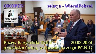 Rozprawa w Sądzie Okręgowym Wydział Gospodarczy w Łodzi z powództwa Krzysztofa Tytko przeciwko Orlen