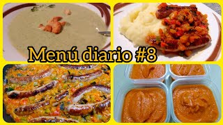 Menú diario #8 / Ideas fáciles de almuerzo y cena + preparar sofrito y congelarlo