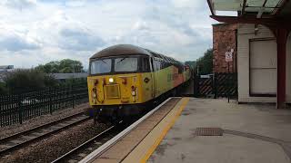 56090 & 56105 Colas arriving at Wakefield kirkgate 16/7/24.