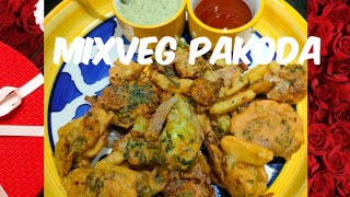 Monsoon Spl.4-in-1 Mixveg Pakoda |Aloo| Onion|Palak|Cauliflower&Green Chutney|Punjabi Kitchen Recipe