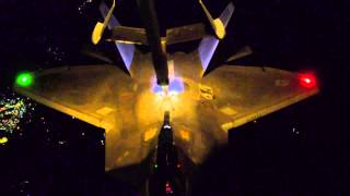 F-22A Raptor Night Refueling Over Syria