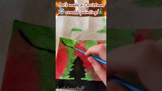 Let’s make a Christmas crackle painting!🎄❄️