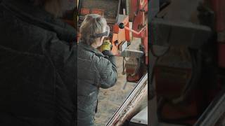 Catching sawdust all day #timberframe #sawmill #barn #barndominium #woodworking