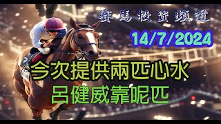 賽馬投資-14/7/2024 香港賽馬第3/9場貼士心水 WIN PLACE 3X4 HK Horse Racing Tips R3 R9