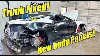 Fixing the Cracked FiberGlass On Our 2022 Corvette C8!!